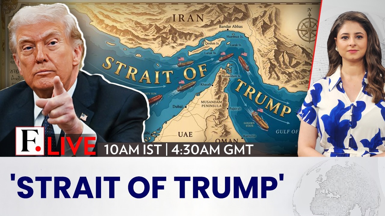 LIVE: Trump Rebrands Strait of Hormuz, Iran Threatens US Warships Amid Blockade | Firstpost Live