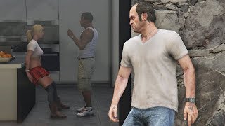 What Franklin and Tracey Do In Franklin&#39;s House After Michael&#39;s Death in GTA 5? (Trevor Caught Them)