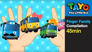 Finger Family and more (45 mins) l Nursery Rhymes l Tayo the Little Bus