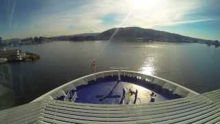 preview picture of video 'Innseiling til Oslo fra broen på Pearl Seaways - timelapse'