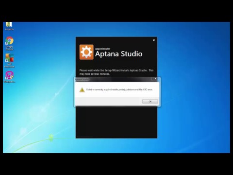 Corrigir erro CRC na instalação do Aptana Studio