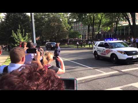Pope Francis arrives at the Apostolic Nunciature - Washington, DC