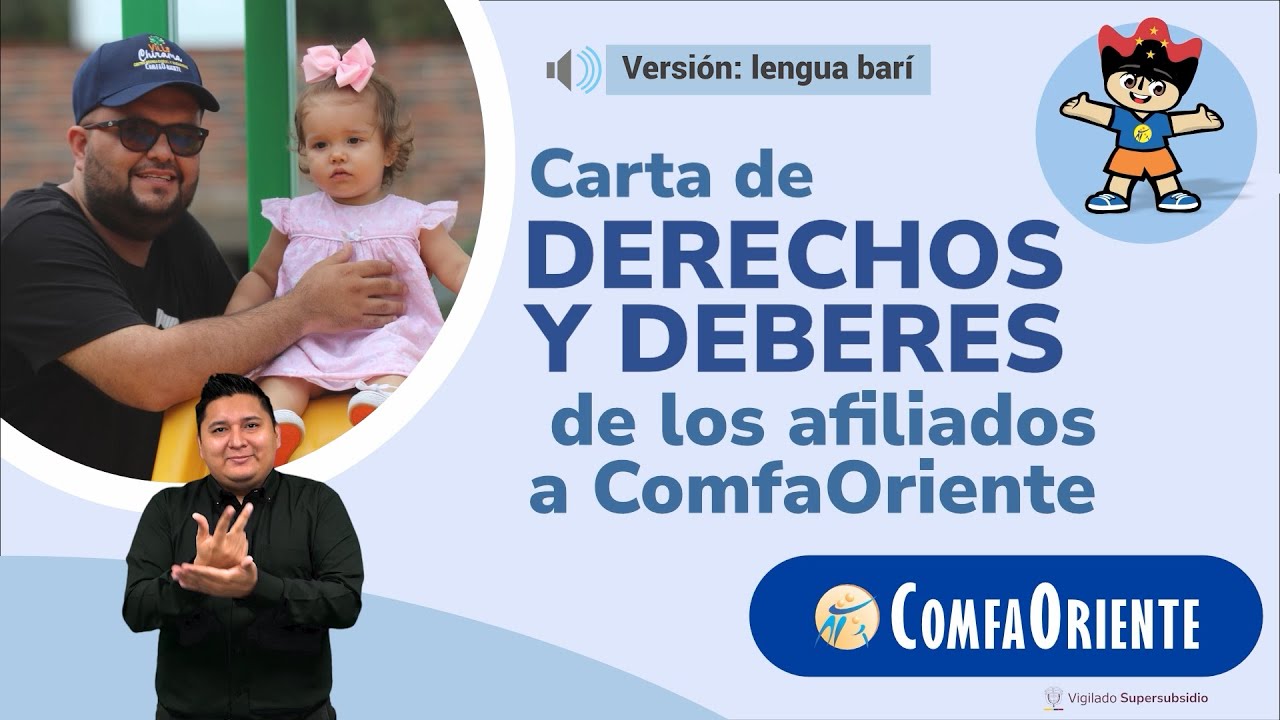 Versión Lengua Barí - Carta de Derechos y Deberes de los afiliados a ComfaOriente