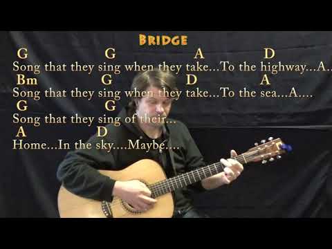 Sweet Baby James (James Taylor) Guitar Lesson Chord Chart in D with Chords/Lyrics