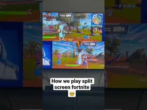 Playing Fortnite split screen is possible.