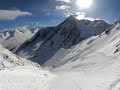 Ski Freeride Les Arcs - Couloir de Valdez Aiguille Rouge (3226m) Top to Bottom