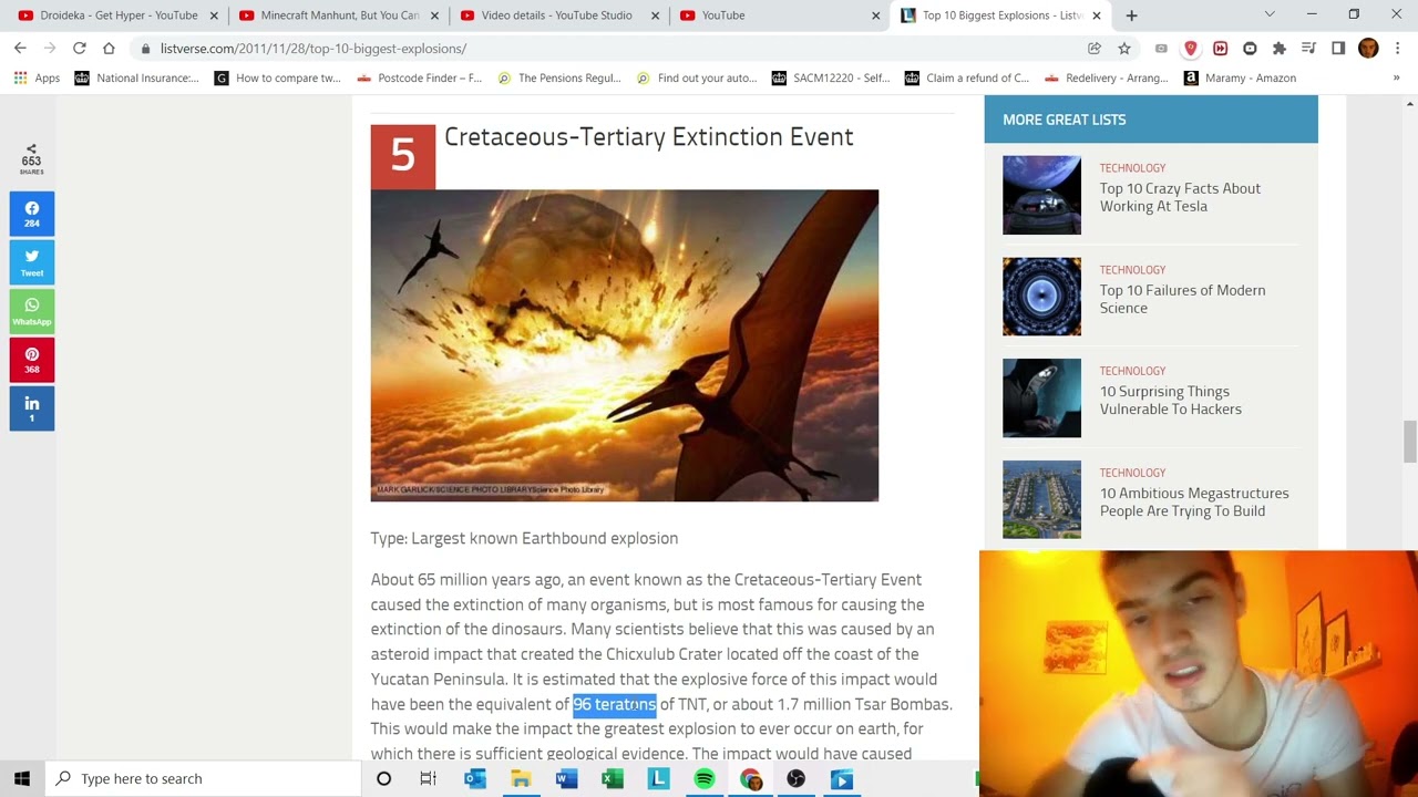 Listverse's Top 10 Biggest Explosions.