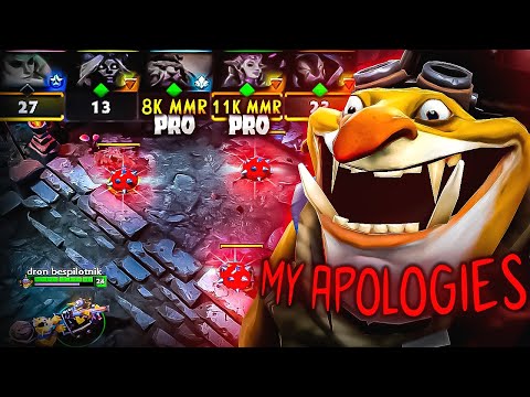 I can't believe I've just done this to 11k MMR | Techies Official vs Professional Players