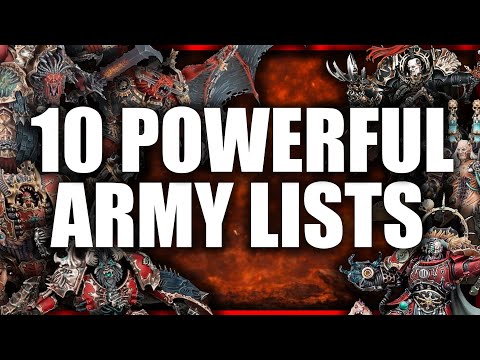 Top 10 - Competitive Warhammer 40k Armies - World Eaters, Chaos Space Marines and Daemons