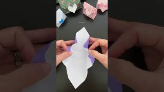 How to make cute paper heart gift bag #Shorts