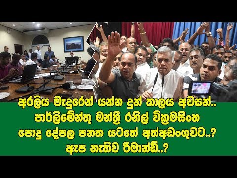 පාර්ලිමේන්තු මන්ත‍්‍රී රනිල් වික‍්‍රමසිංහ පොදු දේපල පනත යටතේ අත්අඩංගුවට..? ඇප නැතිව රිමාන්ඩ්…?
