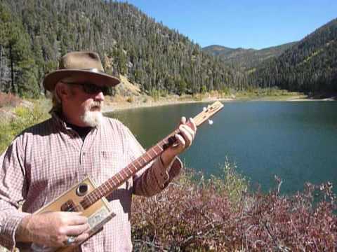 Cabresto Lake , Charles Atchison Rezonator Guitar at Barkingwood Cigar Box Guitars