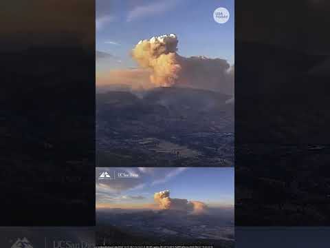 Timelapse of fast-moving Hawk Fire shows billowing smoke