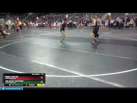 112 Lbs Champ. Round 2 - Drea Kruse, Team Nebraska Vs Mileena Notaro, Team Nebraska 185b