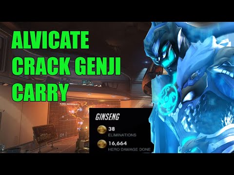 ALVICATE CRACK GENJI CARRY GAMEPLAY - GRAND MASTER OVERWATCH SEASON 28