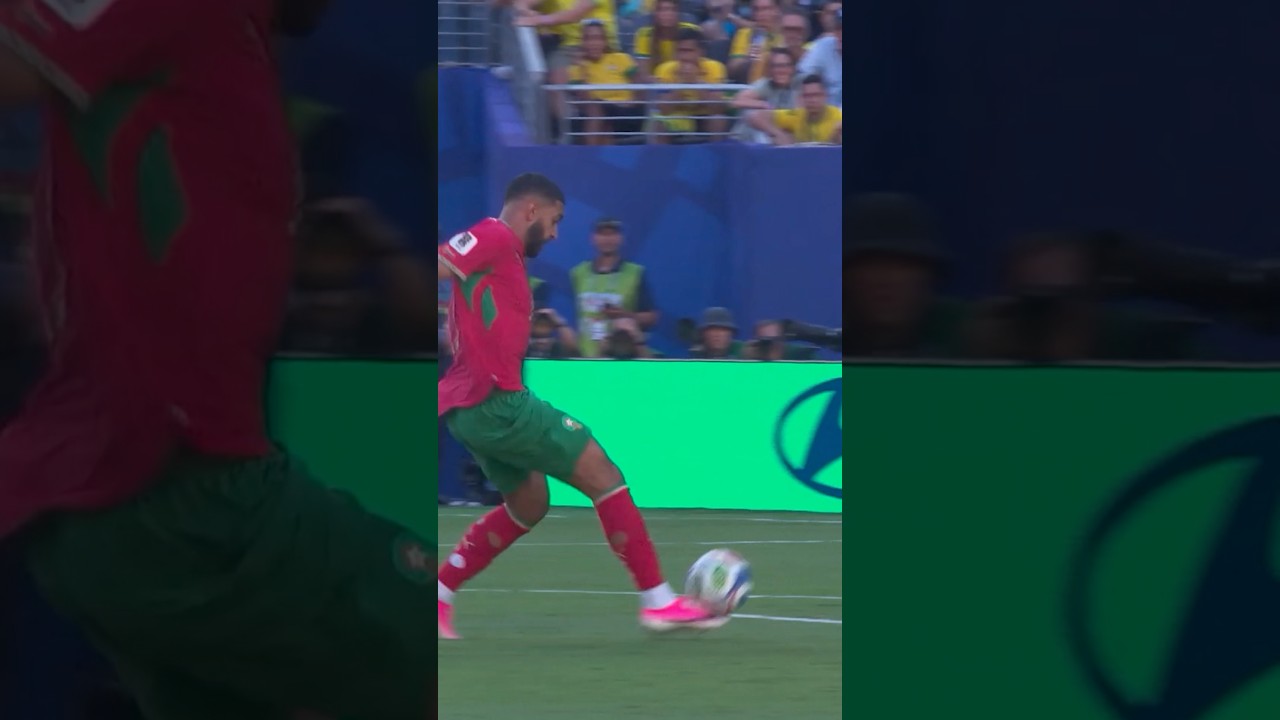 Saibari scores for Morocco against Brazil #FIFAWorldCupOnYT - YouTube