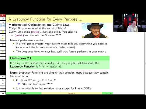 MAE509 (LMIs in Control): Lecture 15, part C - Lyapunov Functions