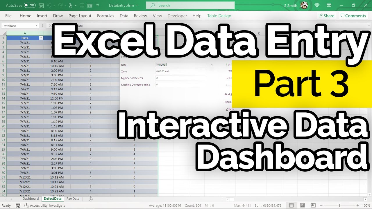 Create Form in Excel for Data Entry | MyExcelOnline