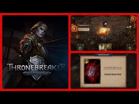 Thronebreaker:The Witcher Tales. A Heavy Conscience battle puzzle, unlocking Devana Runestone card.