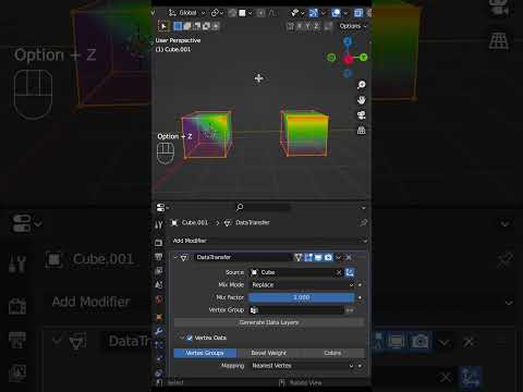 Blender Tips - Data Transfer Modifier Weight Paint
