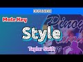 Style by Taylor Swift (Karaoke : Male Key)