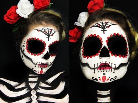 Skull Candy (Catrina) | Maquiagem de Halloween Dia de los Muertos | Tutorial de maquiagem | Maryandpalettes