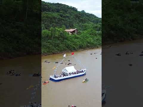 Iporanga: 160 anos de fé e tradição na Procissão Fluvial! 🙏 #Iporanga #ProcissãoFluvial #petar #dji