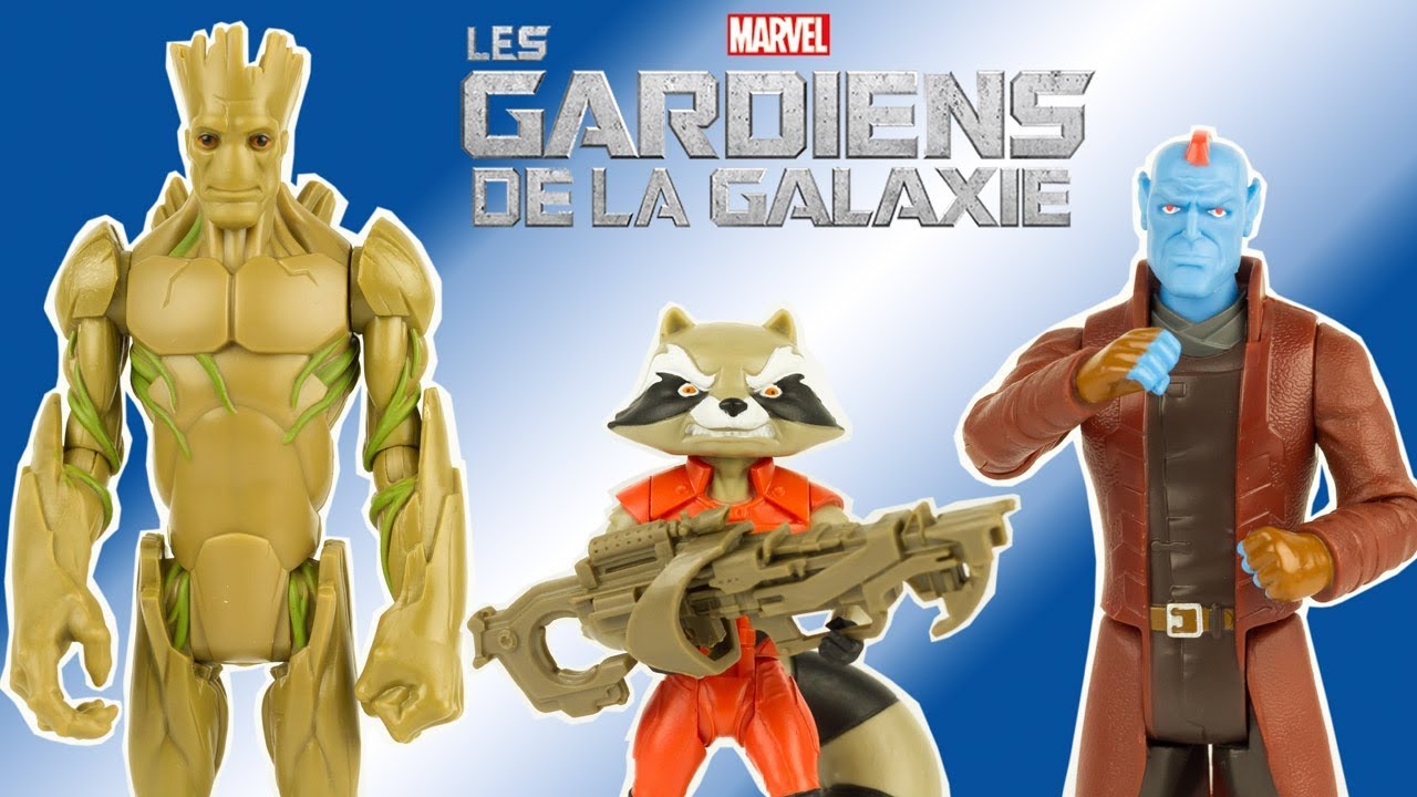 Les Gardiens de la Galaxie Groot Rocket Yondu Figurines Marvel Hasbro Jouet Toy Unboxing