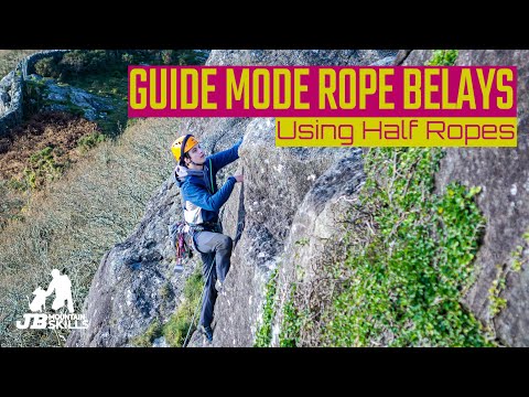 Guide Mode belay setups using Half Ropes - A Rock Climbing how to! DMM Pivot / ATC Guide etc...