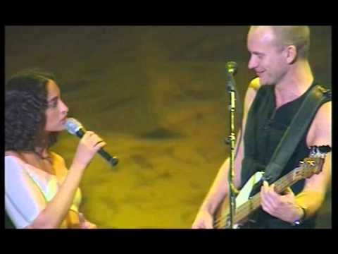 Noa and Sting on stage - The Fields of Gold