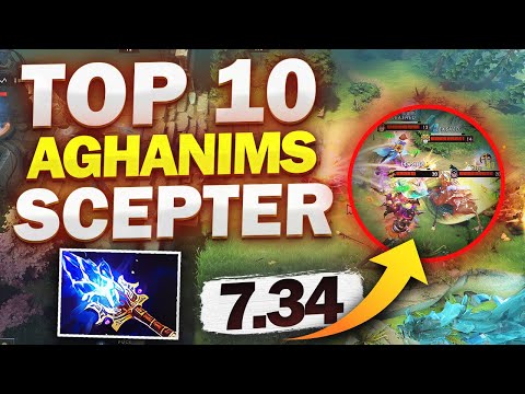 TOP 10 STRONGEST Aghanims Scepter on 7.34 PATCH Dota 2