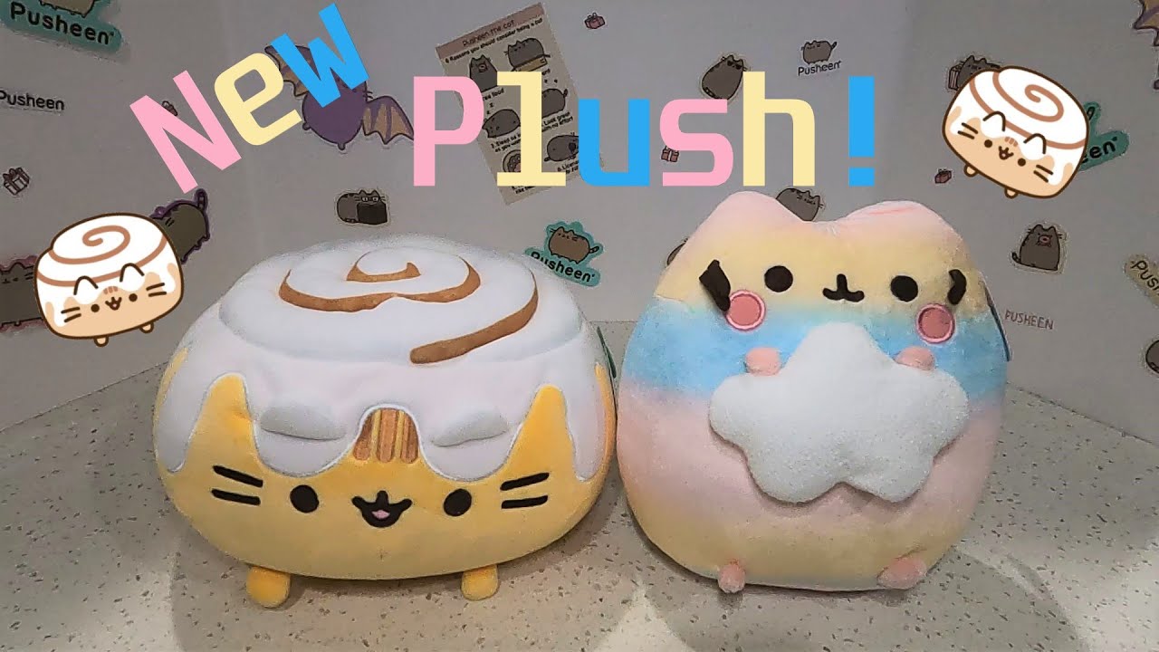 GUND Pusheen Catfé Cinnamon Roll Pusheen Plush Squisheen Cat Stuffed Animal, 12”