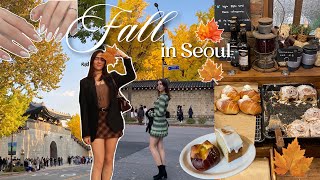 FALL IN SEOUL 🍂🇰🇷 foliage at Gyeongbokgung, cozy cafe hopping, fall nails, K-beauty favorites
