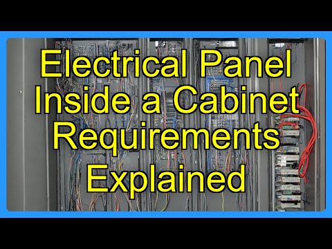 Part of a video titled Electrical Panel Inside a Cabinet Requirements Explained - YouTube