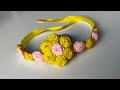 Easy Flower Necklace For Haldi/Mehandi | Radha Krishna Jewellery | DIY Floral Ribbon Choker