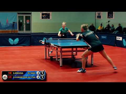 8.KREKINA - VOROBYOVA RUSSIAN Championship table tennis настольный теннис