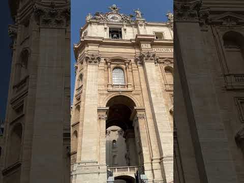 The sounds of the bells at the #vatican before Papal Mass