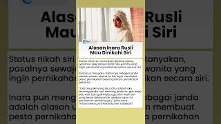 Alasan Inara Rusli Mau Dinikahi Siri oleh Insanul Fahmi, Singgung Status Janda hingga Wali Nikah