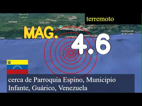 😱🚨  Terremoto cerca de la Parroquia Espino, Municipio de Infante, Guárico, Venezuela actualizaciones
