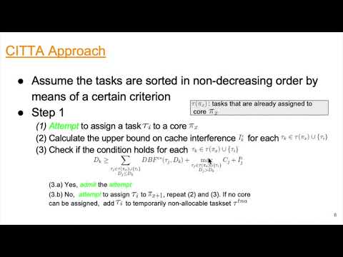 LCTES 2020 Cache Interference aware Task Partitioning for Real Time Multi core Systems