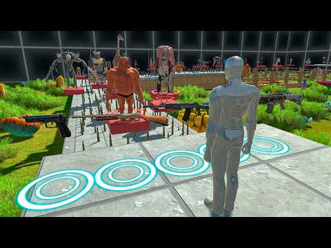 🔥FPS EXTREME PARKOUR WITH SPIKES ALL UNITS - Animal Revolt Battle Simulator