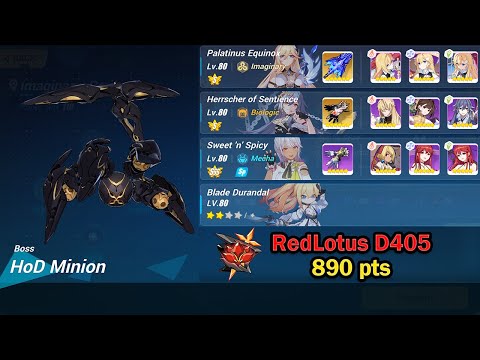 Redlotus | HoD Minion (D405) 890 Pts | Week 112 Account - Honkai Impact 3rd