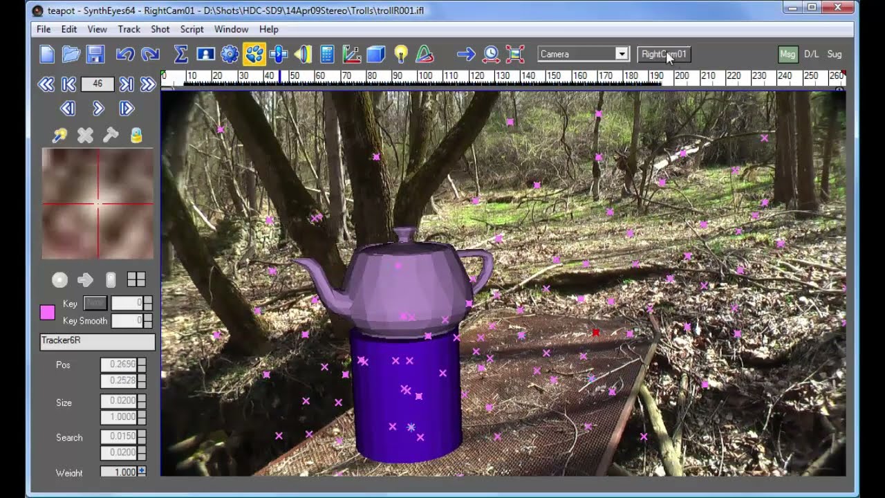 Exploring Anaglyph Stereo Views in SynthEyes