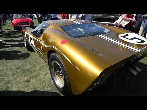 1966 Le Mans #5 Gold Ford GT40 Mk2 Real Sound at 2018 Pebble Beach HD