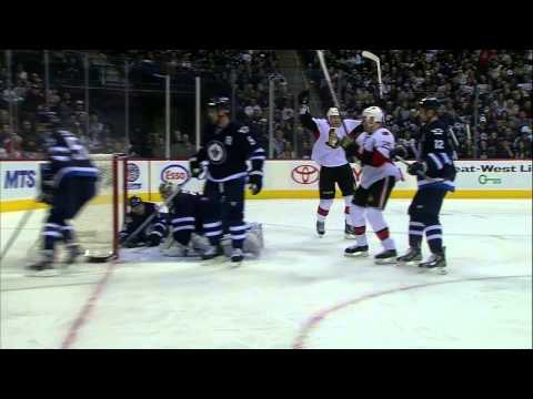 Sens highlights vs Winnipeg Jets January 19, 2013
