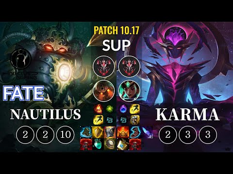 IG Fate Nautilus vs Karma Sup - KR Patch 10.17