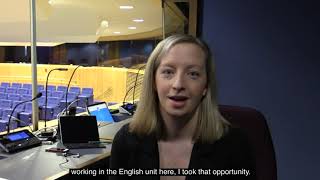 Beth from the European Commission talks about her route into interpreting