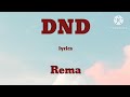 Rema DND Lyrics