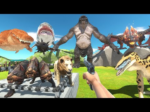 FPS Avatar Rescues Cerberus Hellhound,Lion and Fights Troll Monster - Animal Revolt Battle Simulator