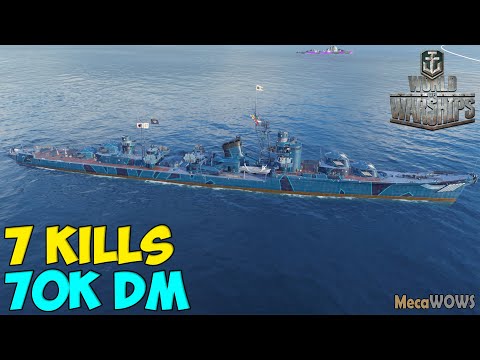 World of WarShips | Kitakaze | 7 KILLS | 70K Damage - Replay Gameplay 4K 60 fps